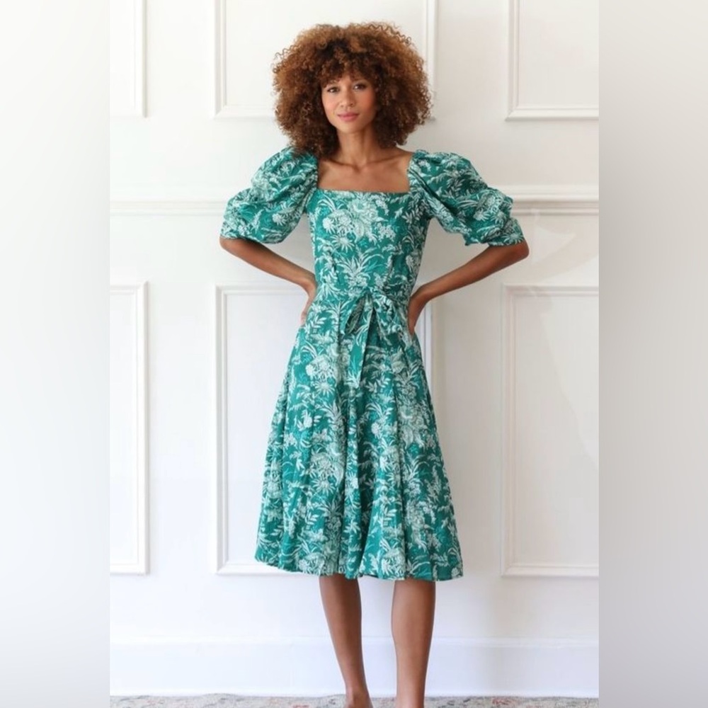MILLE Penelope Dress in Jade Green Paradise size Small